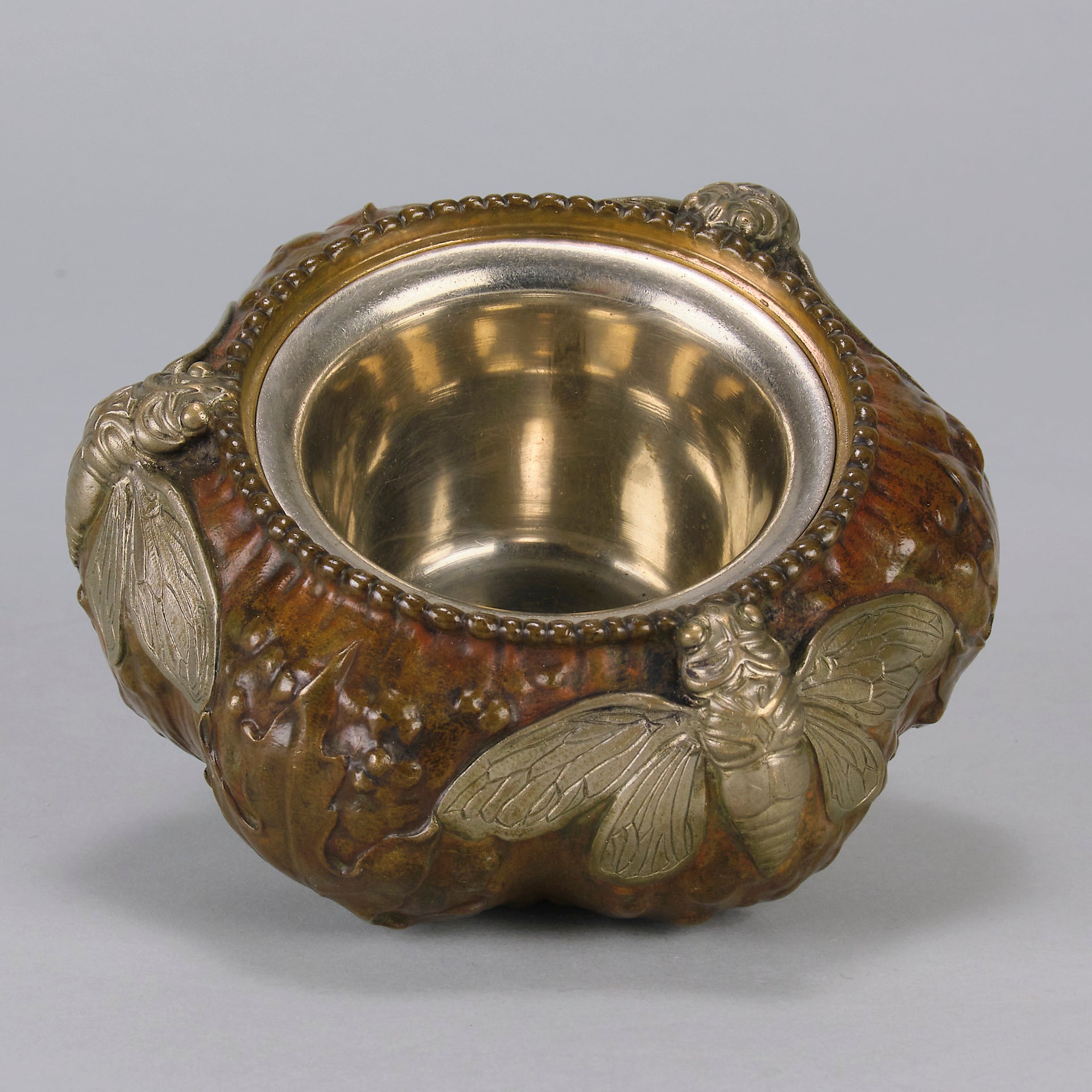 Moth Bowl By Alexandre Vibert - Antique Bronze - Hickmet Fine Arts 