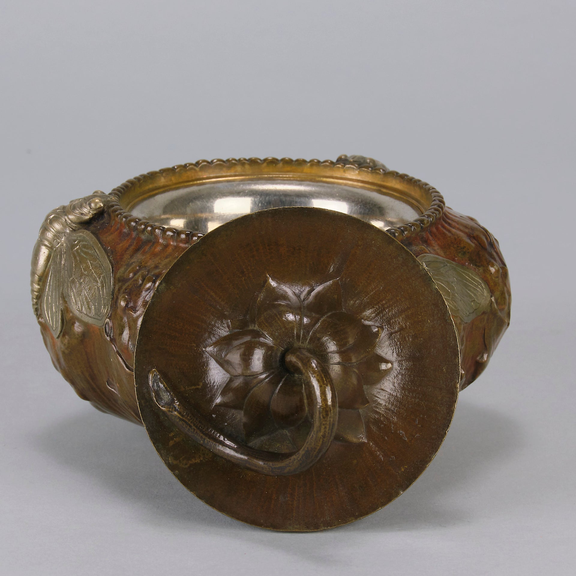 Moth Bowl By Alexandre Vibert - Antique Bronze - Hickmet Fine Arts 