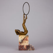 Claire Colinet Bronze - Dancer with Hoop - Hickmet Fine Arts