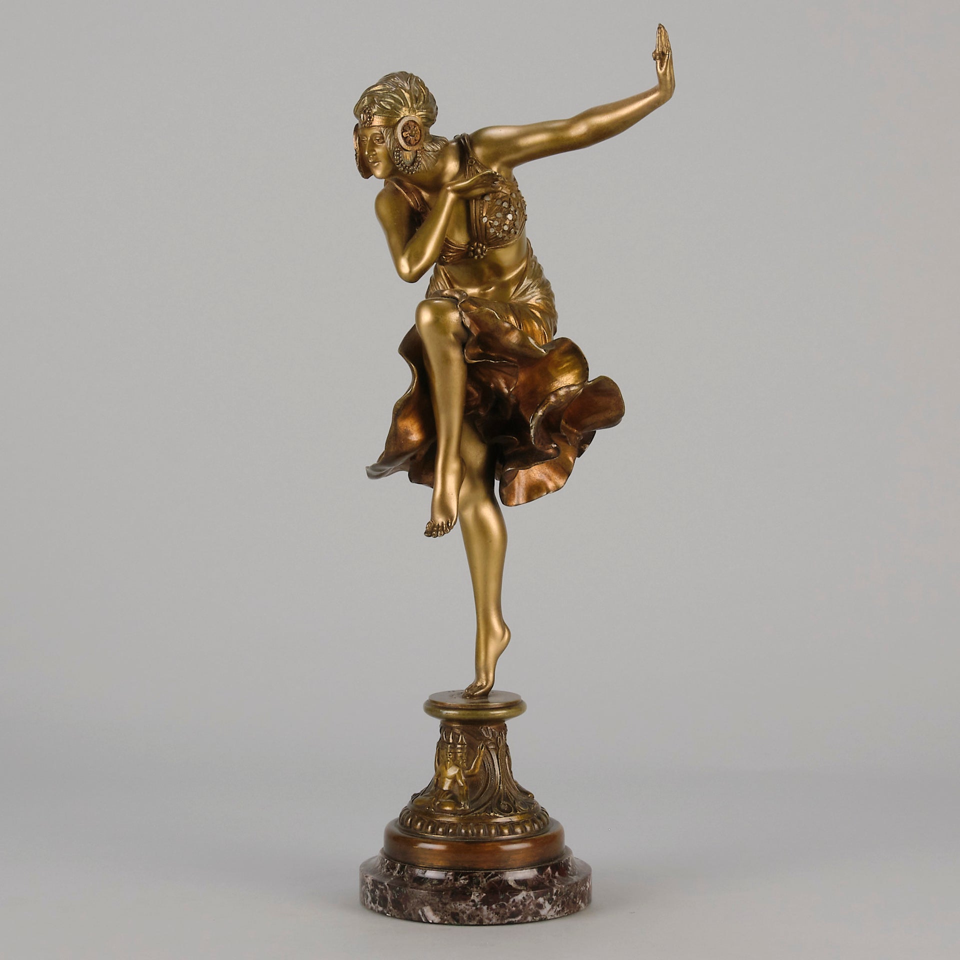 Hindu Dancer - Claire Colinet - Art deco figurines - Art Deco Sculpture - Art Deco Bronze Figurines - Art Deco Bronze Lady - Hickmet Fine Arts