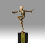 Con Brio - Lorenzl Chryselephantine Figure - Antique Bronze - Hickmet Fine Arts