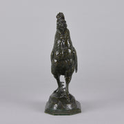Coq Debout by Alfred Barye - Antique Bronze Cockerel - Hickmet Fine Arts