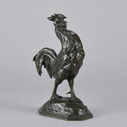 Coq Debout by Alfred Barye - Antique Bronze Cockerel - Hickmet Fine Arts
