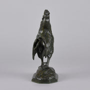 Coq Debout by Alfred Barye - Antique Bronze Cockerel - Hickmet Fine Arts
