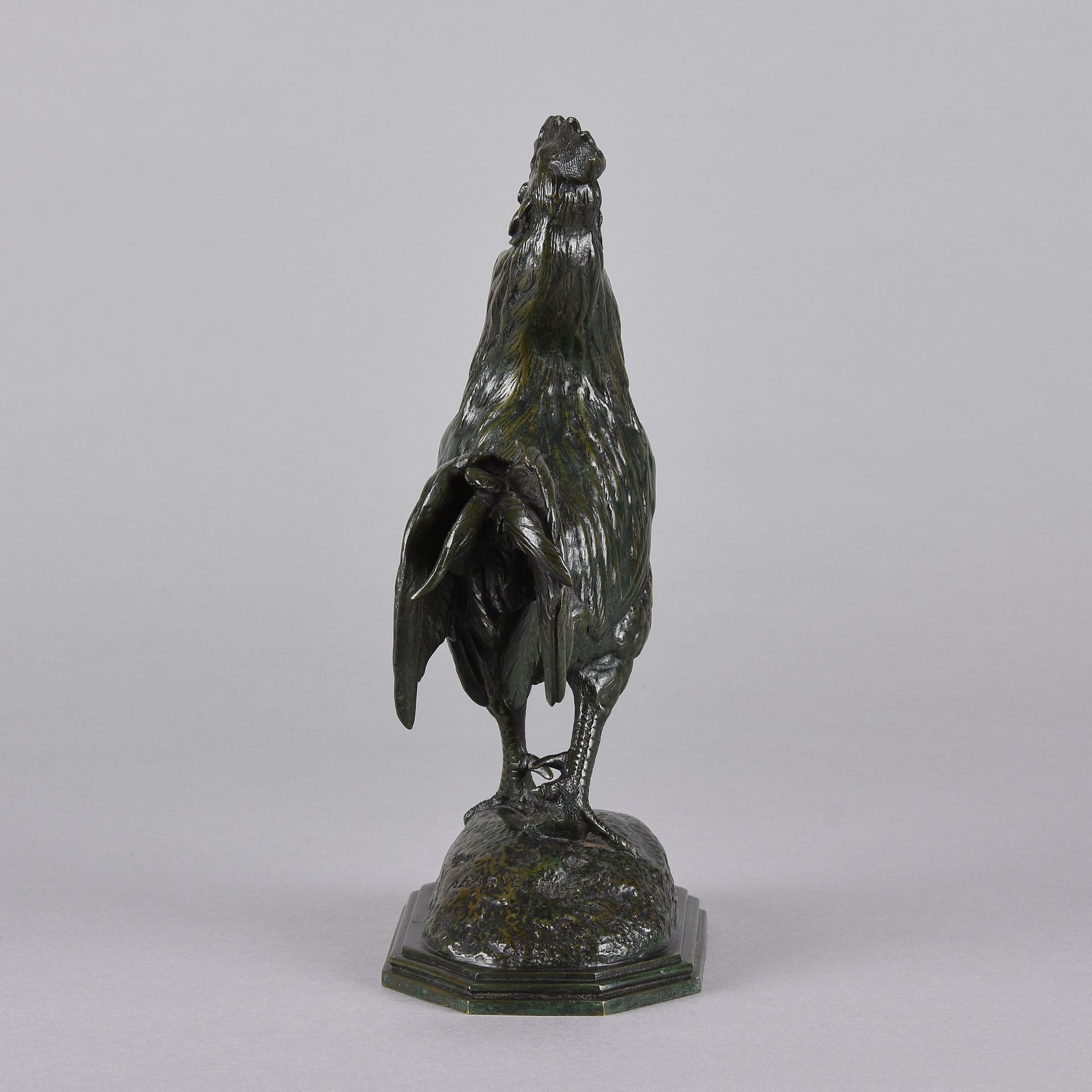 Coq Debout by Alfred Barye - Antique Bronze Cockerel - Hickmet Fine Arts