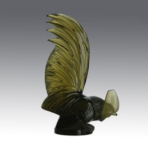 Coq Nain - lalique car mascot - Art Deco Glass - Hickmet Fine Arts