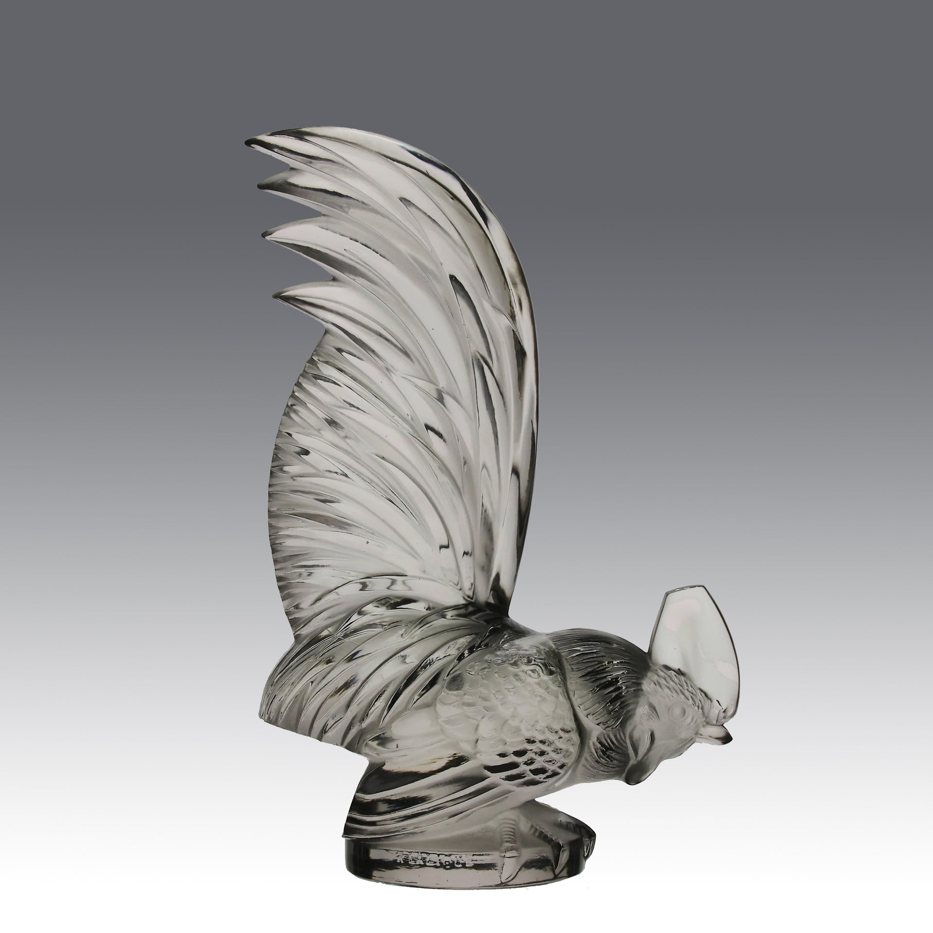 Coq Nain - Lalique Car Mascot - Art Deco Glass - Hickmet Fine Arts