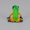 Salsa An eyecatching limited edition bronze sculpture of a charming frog by Tim Cotterill in a seated position with its head raised