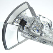 Sèvres Jazz Musician with Saxophone a very fine mid 20th Century clear and frosted glass figurative study trophy in the form of a jazz musician playing a saxophone