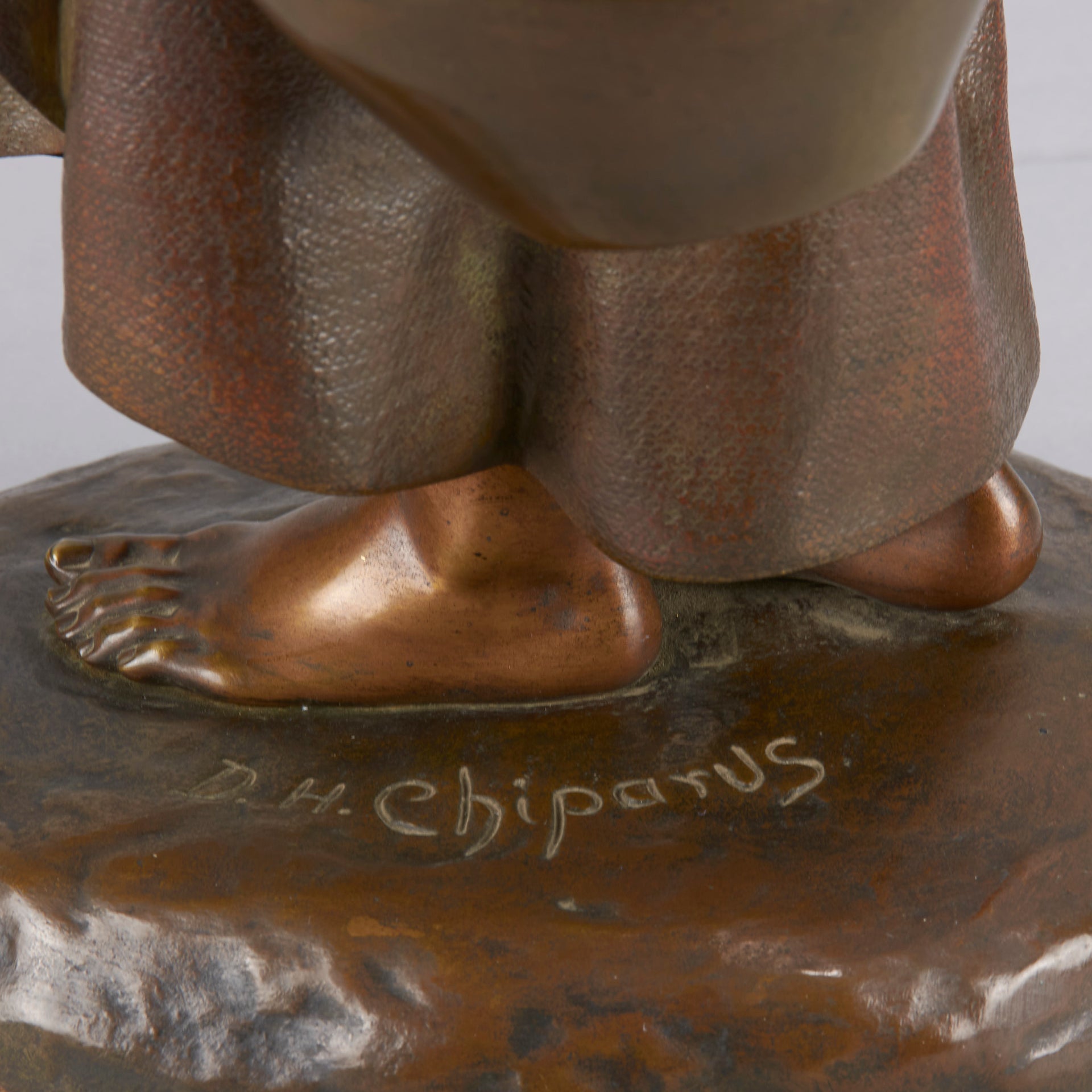 Chiparus Bronze Water Carrier - Antique Bronze Statues - Hickmet Fine Arts