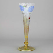 Hydrangea Butterfly Vase by Daum Freres