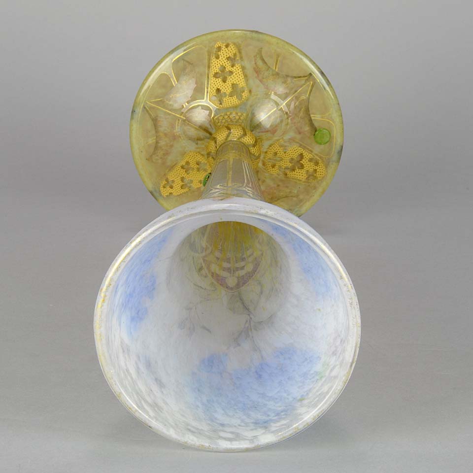 Hydrangea Butterfly Vase by Daum Freres