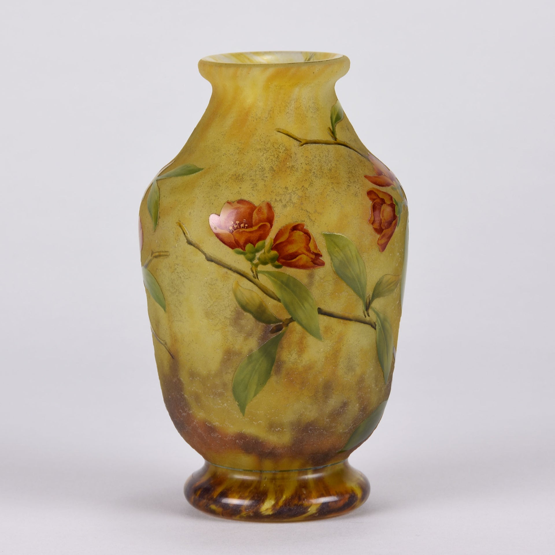 Daum Flower Vase - Art Nouveau Cameo Vase - Hickmet Fine Arts
