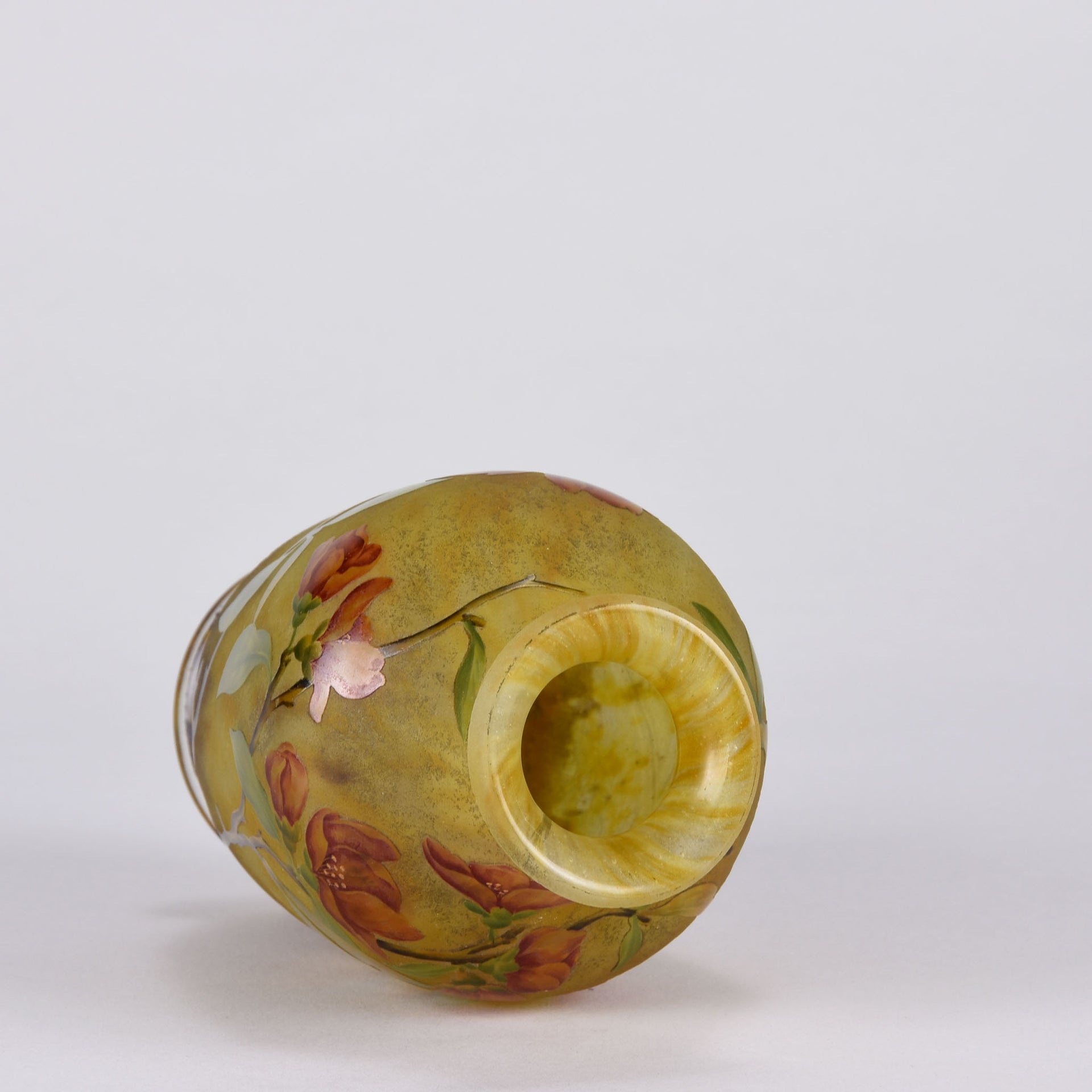 Daum Flower Vase - Art Nouveau Cameo Vase - Hickmet Fine Arts