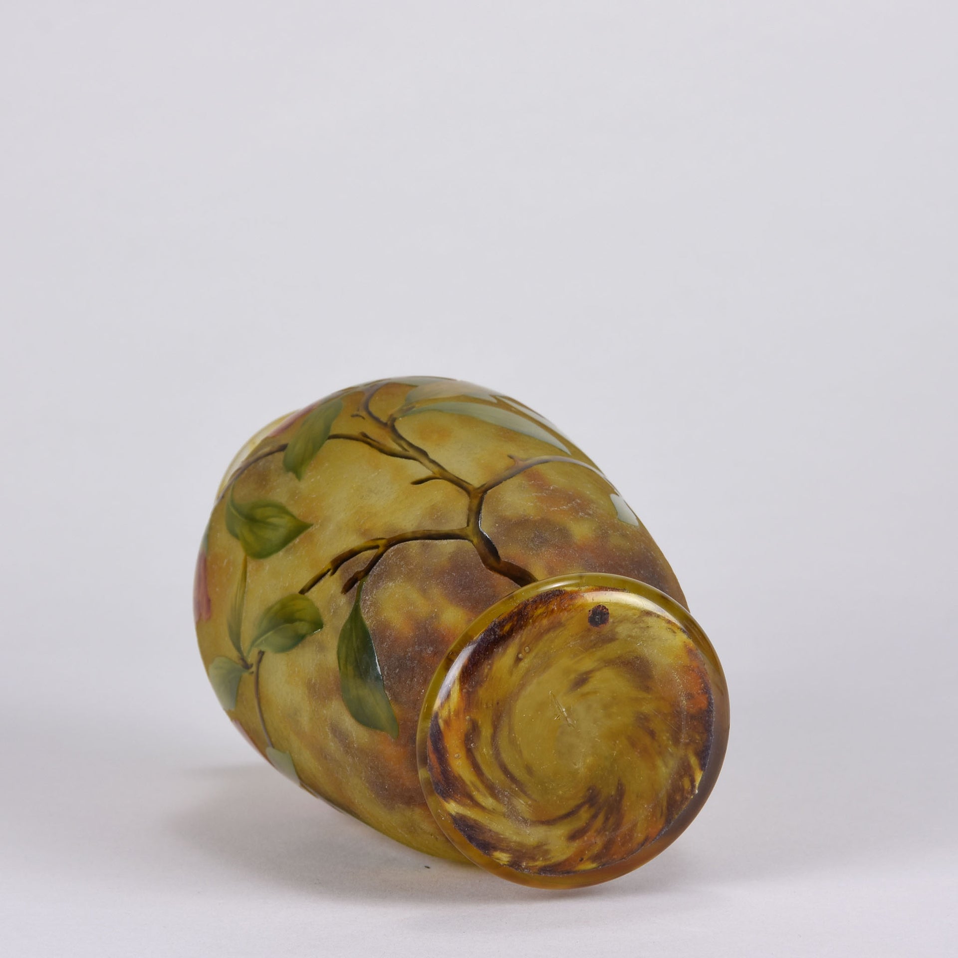 Daum Flower Vase - Art Nouveau Cameo Vase - Hickmet Fine Arts