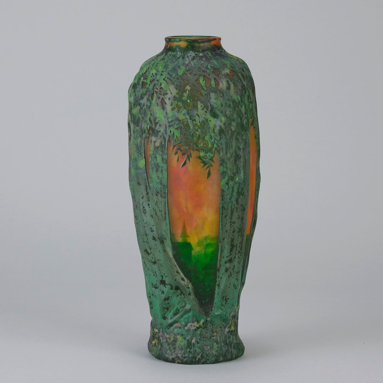 Daum Forest Vase - Art Nouveau Glass Vase - Hickmet Fine Arts