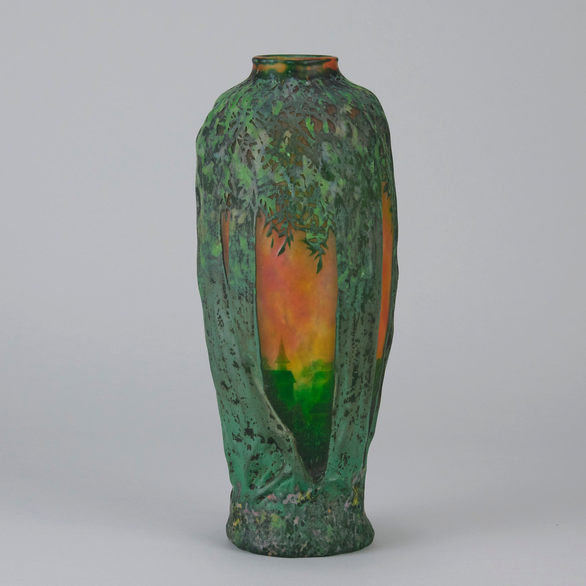 Daum Forest Vase - Art Nouveau Glass Vase - Hickmet Fine Arts