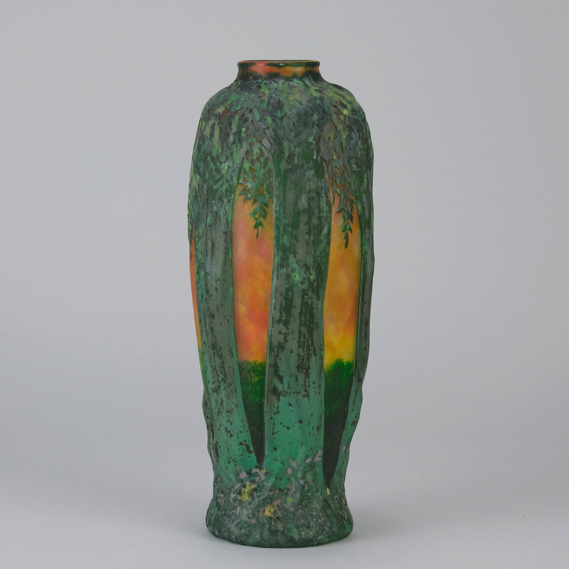 Daum Forest Vase - Art Nouveau Glass Vase - Hickmet Fine Arts