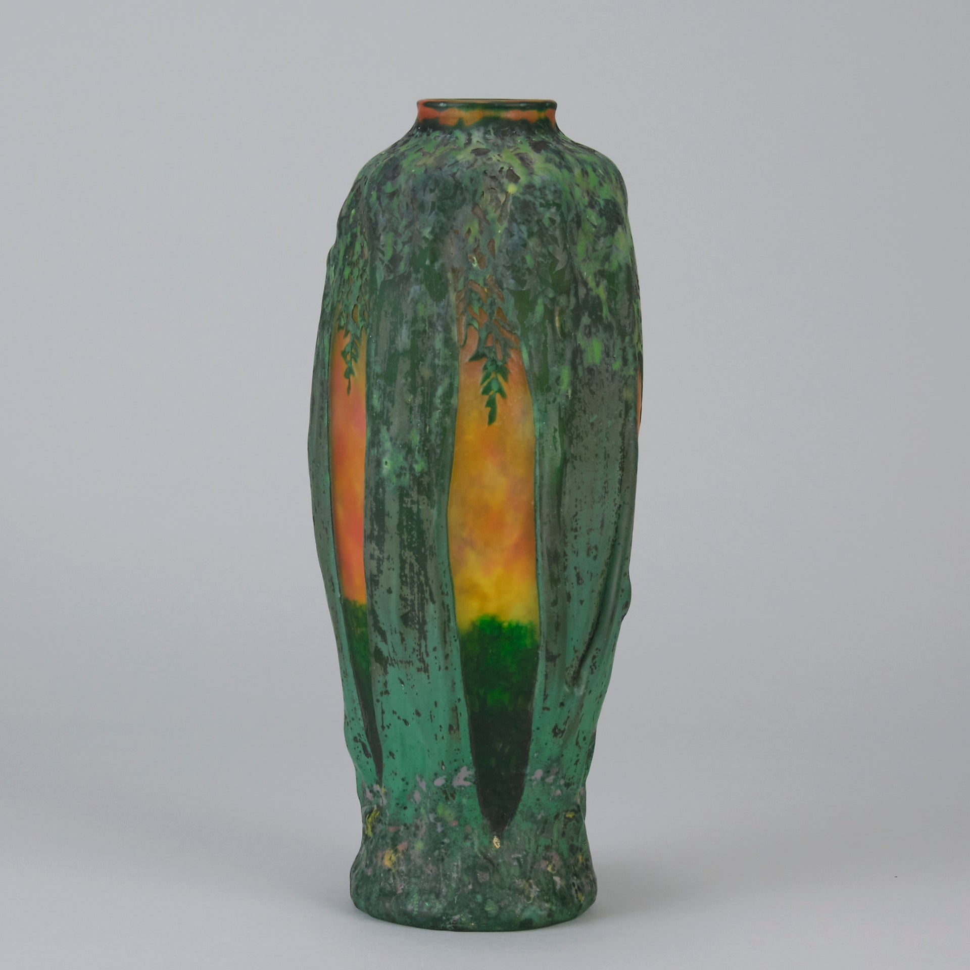 Daum Forest Vase - Art Nouveau Glass Vase - Hickmet Fine Arts