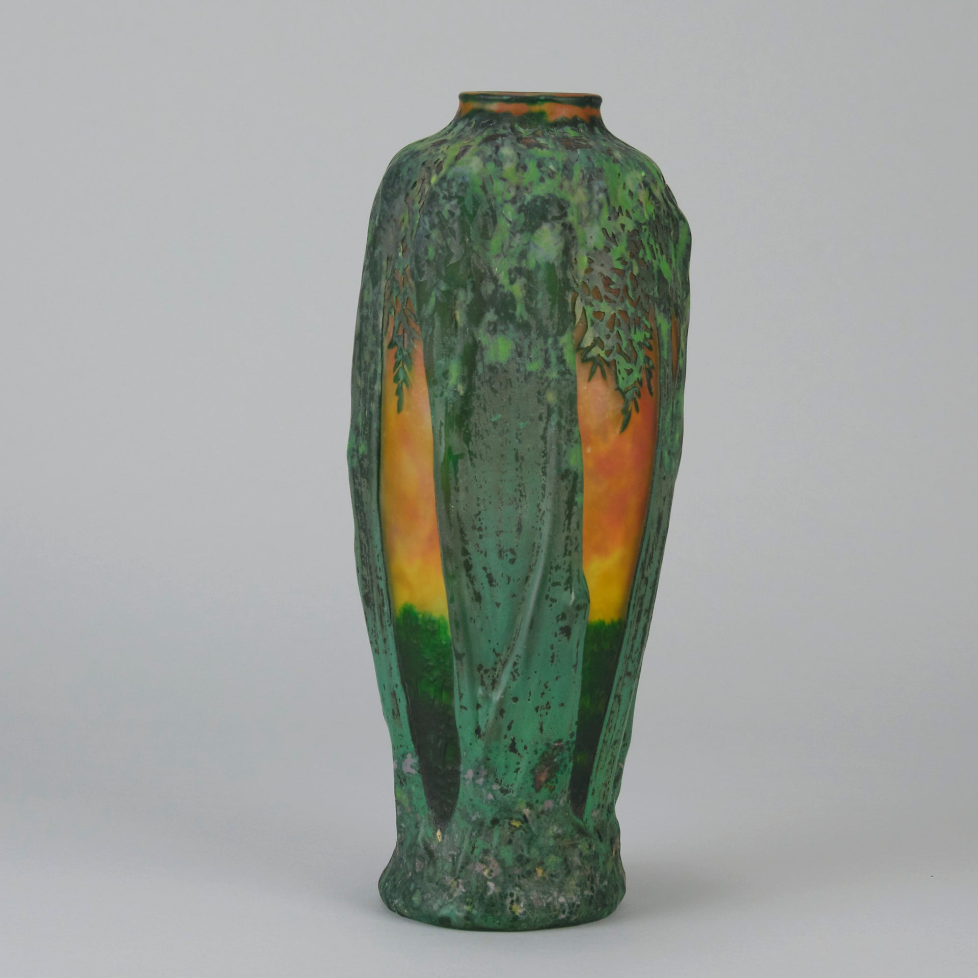 Daum Forest Vase - Art Nouveau Glass Vase - Hickmet Fine Arts