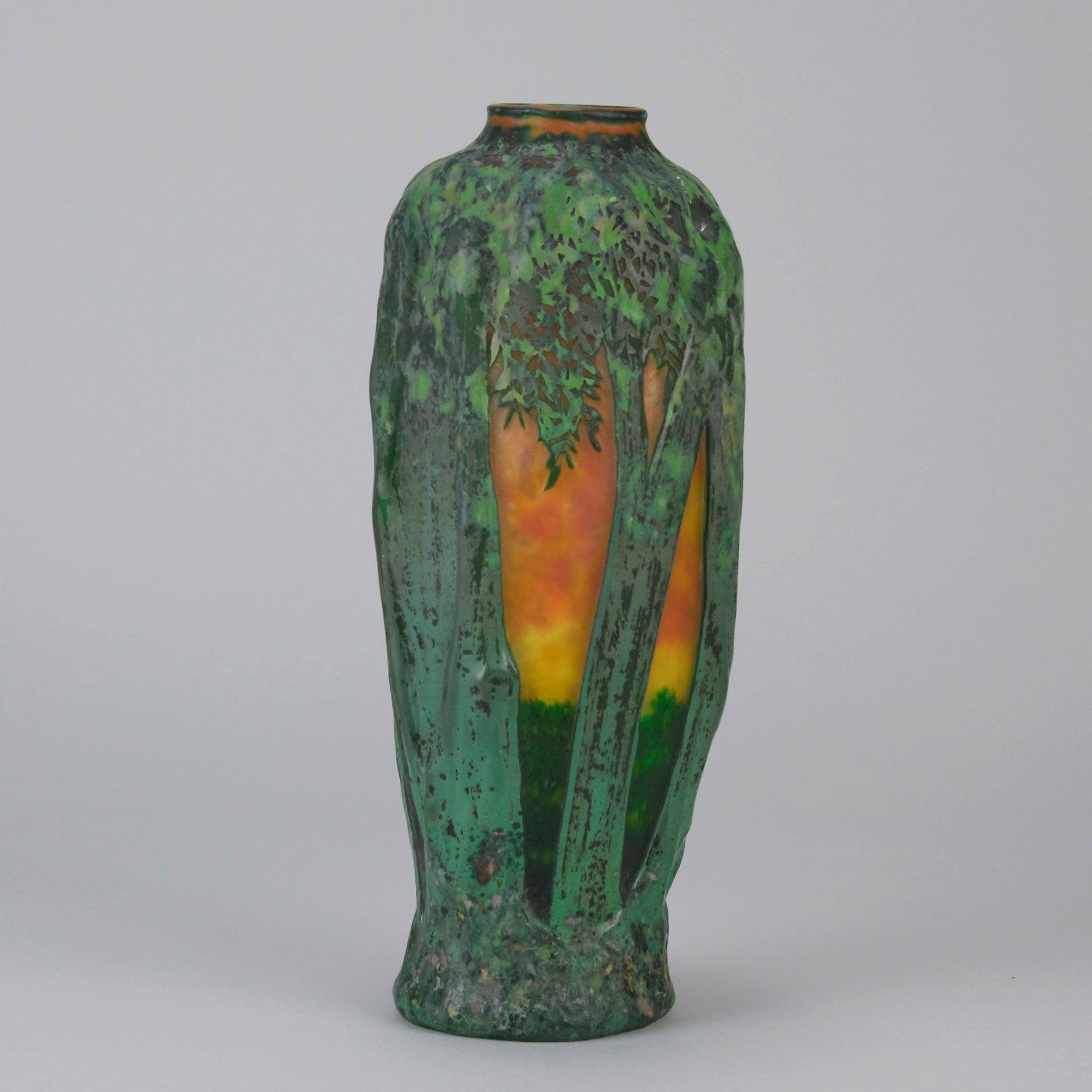 Daum Forest Vase - Art Nouveau Glass Vase - Hickmet Fine Arts