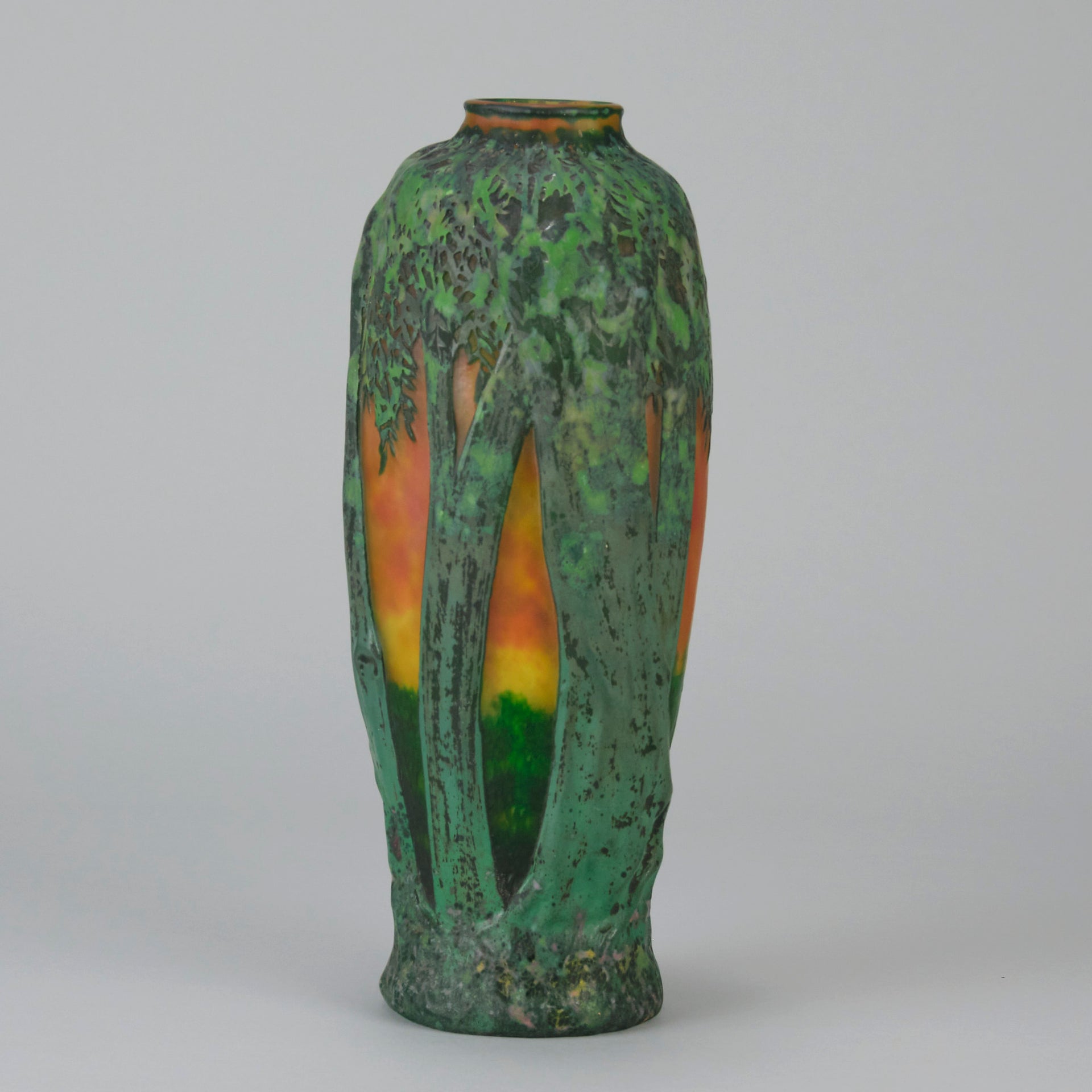 Daum Forest Vase - Art Nouveau Glass Vase - Hickmet Fine Arts