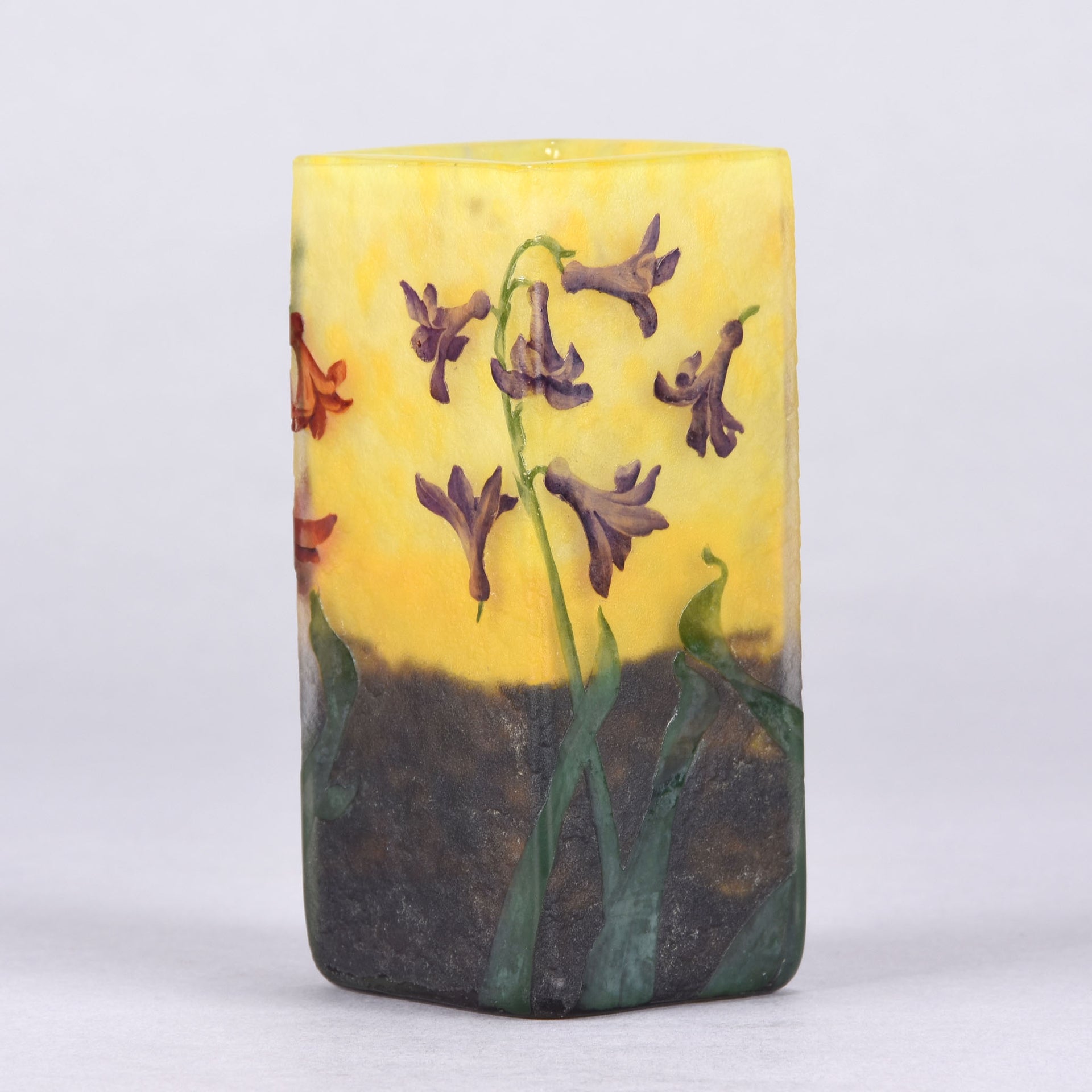 Daum Hyacinth Vase - Art Nouveau Cameo Vase - Hickmet Fine Arts