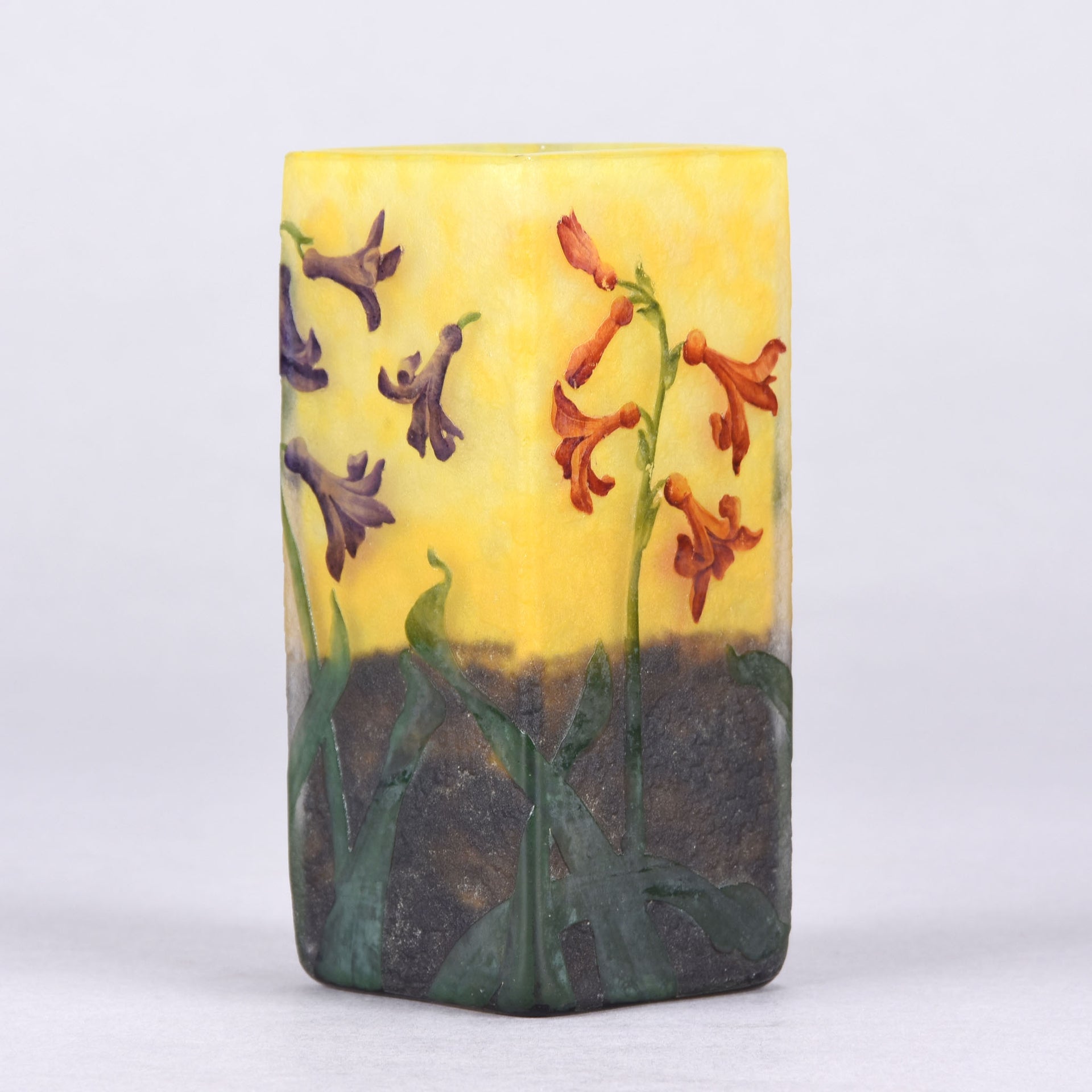 Daum Hyacinth Vase - Art Nouveau Cameo Vase - Hickmet Fine Arts