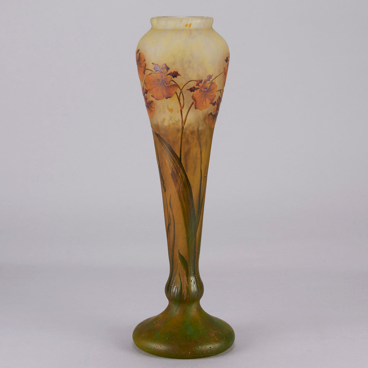 Daum Orchid Vase - Art Nouveau Vase - Hickmet Fine Arts