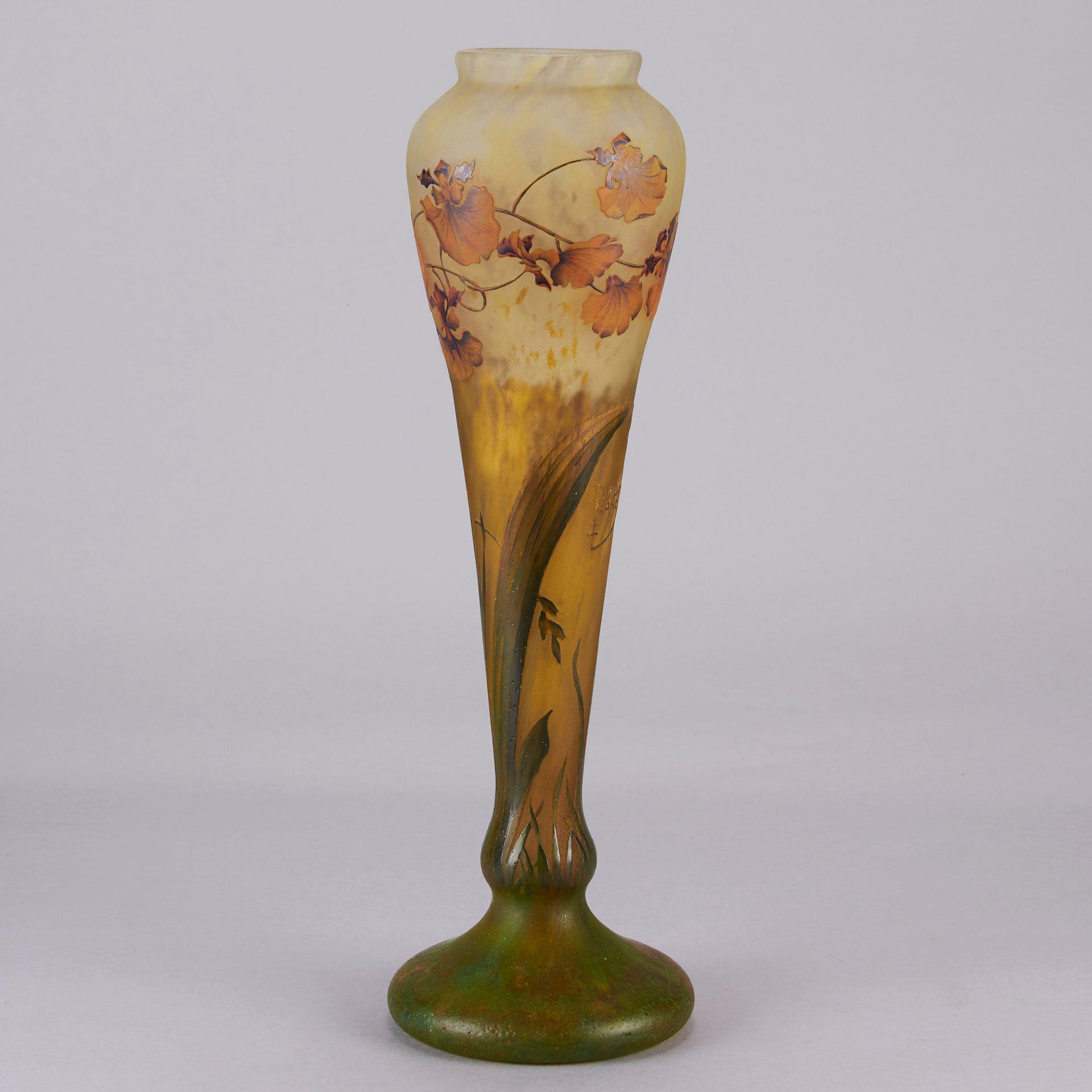 Daum Orchid Vase - Art Nouveau Vase - Hickmet Fine Arts