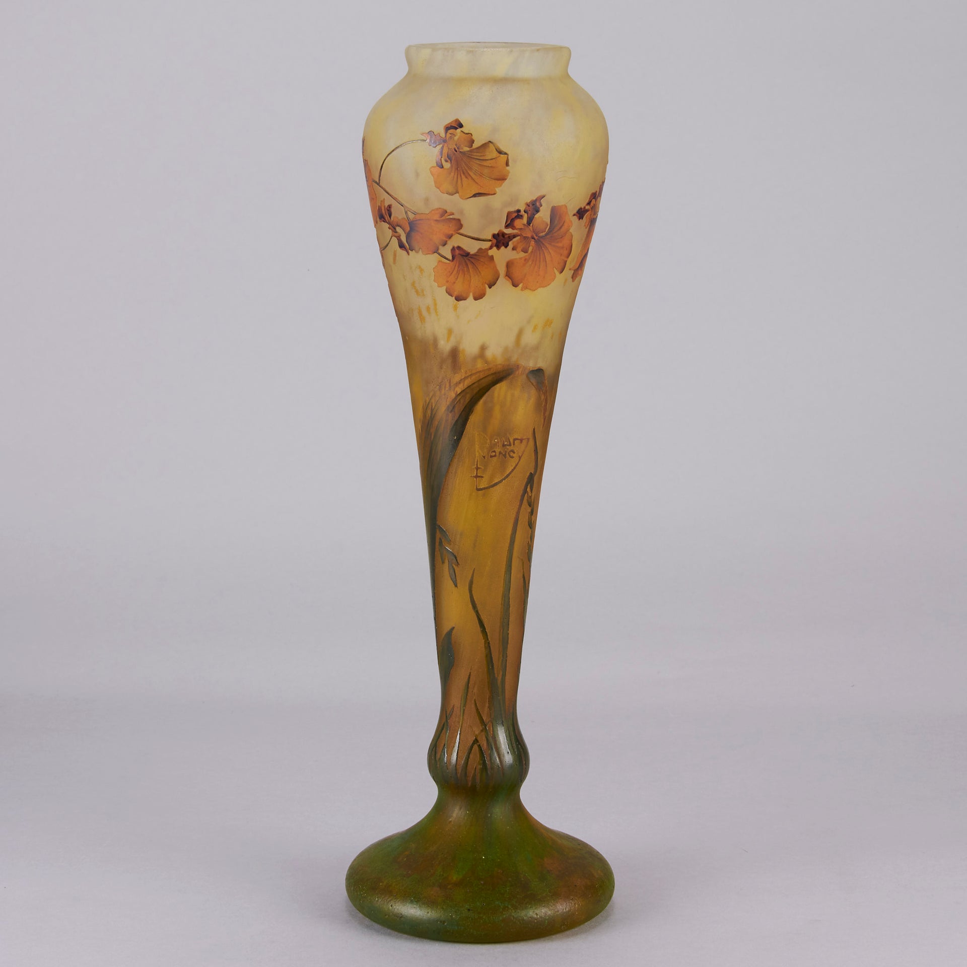 Daum Orchid Vase - Art Nouveau Vase - Hickmet Fine Arts