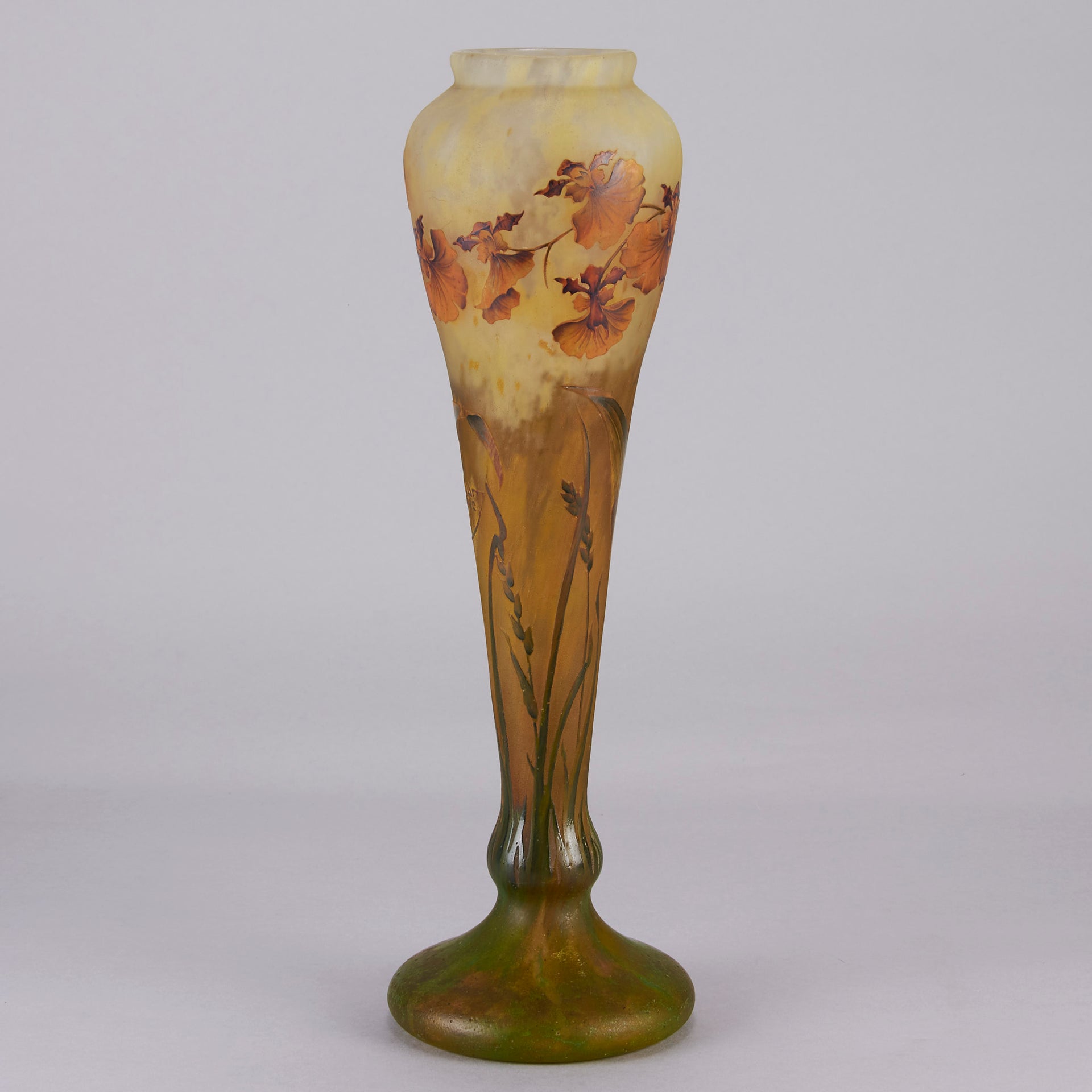 Daum Orchid Vase - Art Nouveau Vase - Hickmet Fine Arts