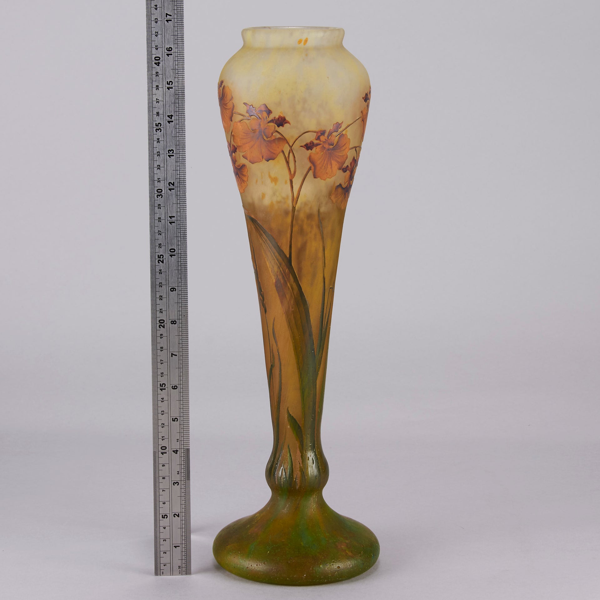 Daum Orchid Vase - Art Nouveau Vase - Hickmet Fine Arts