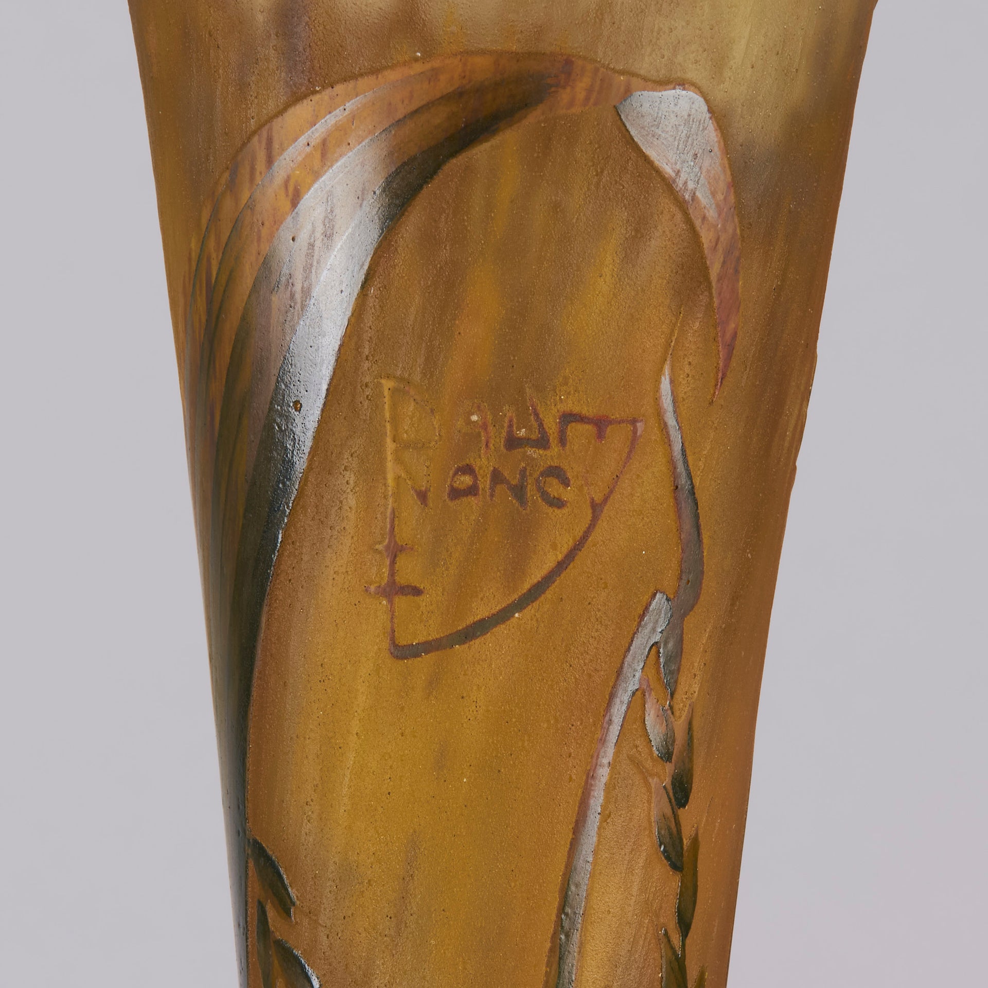 Daum Orchid Vase - Art Nouveau Vase - Hickmet Fine Arts