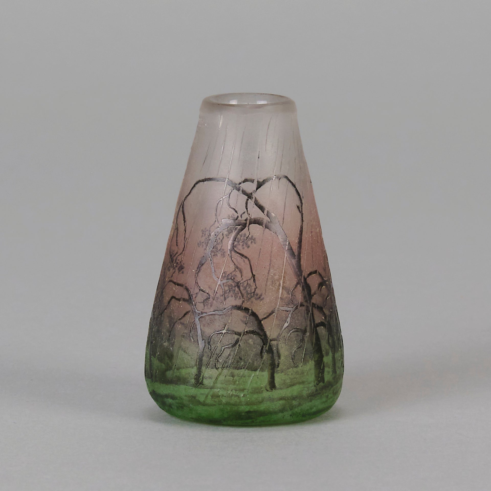 Daum Rain Vase - Art Nouveau - Hickmet Fine Arts
