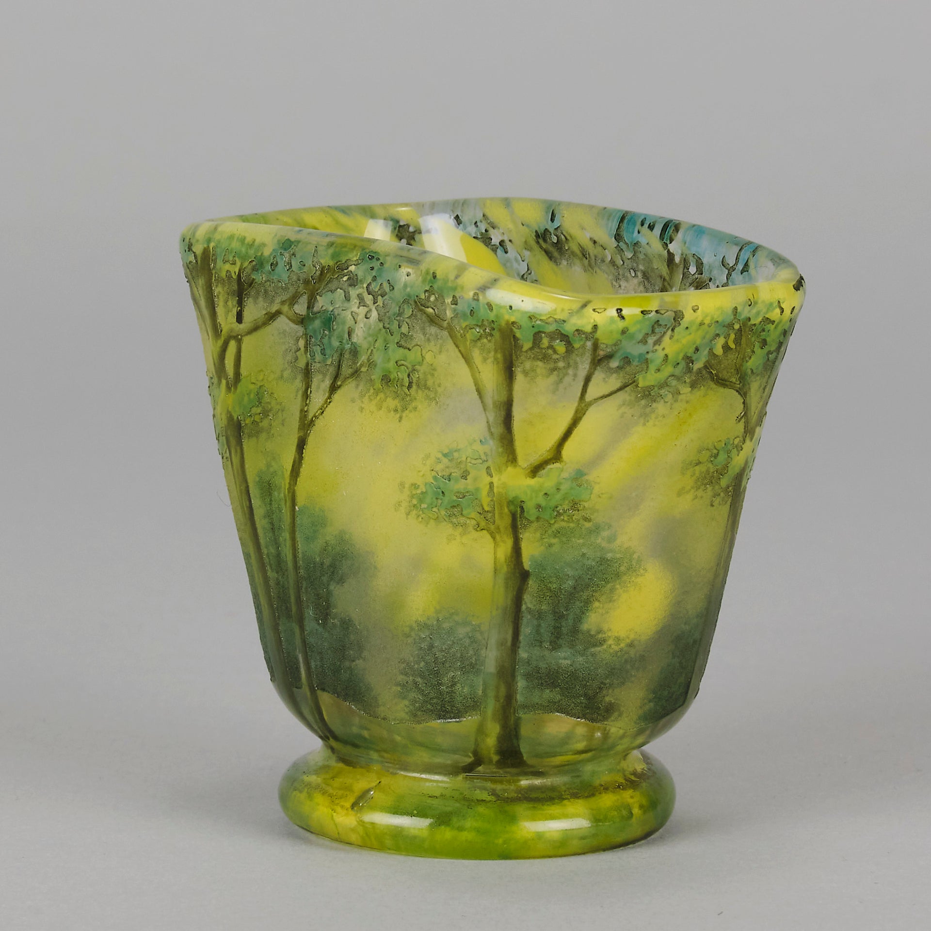 Daum Spring Landscape Vase - Art Nouveau - Hickmet Fine Arts