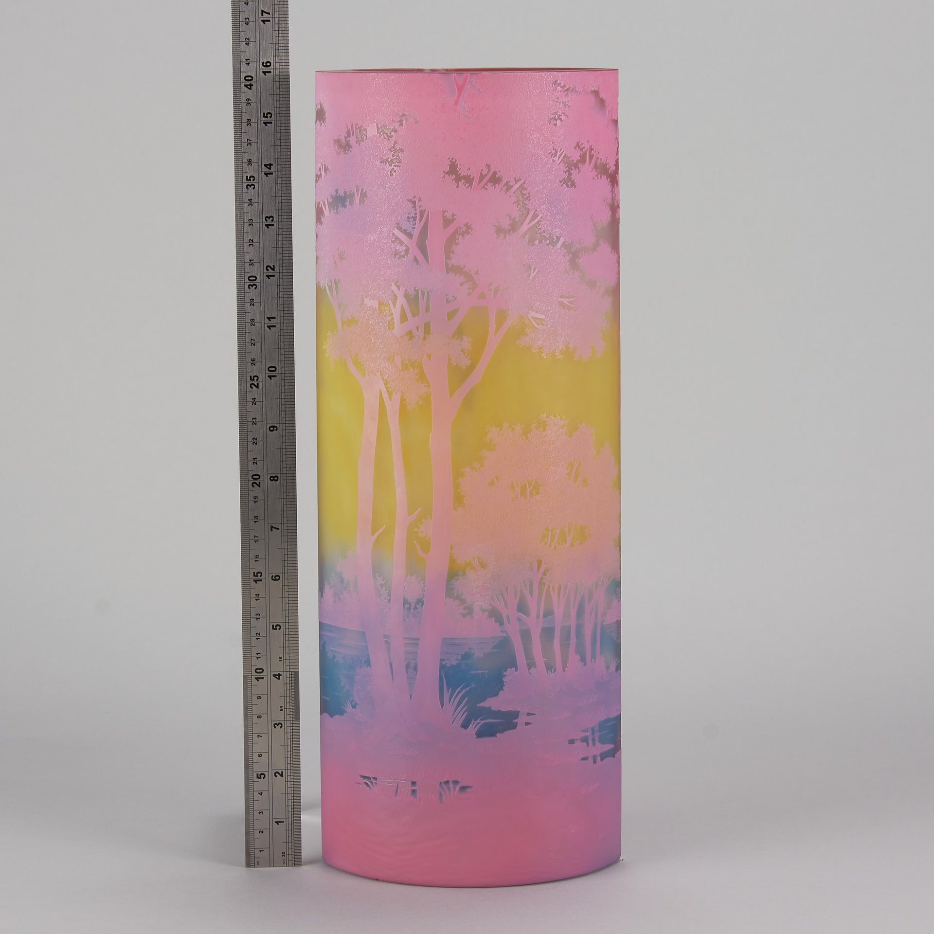 Daum cameo landscape vase