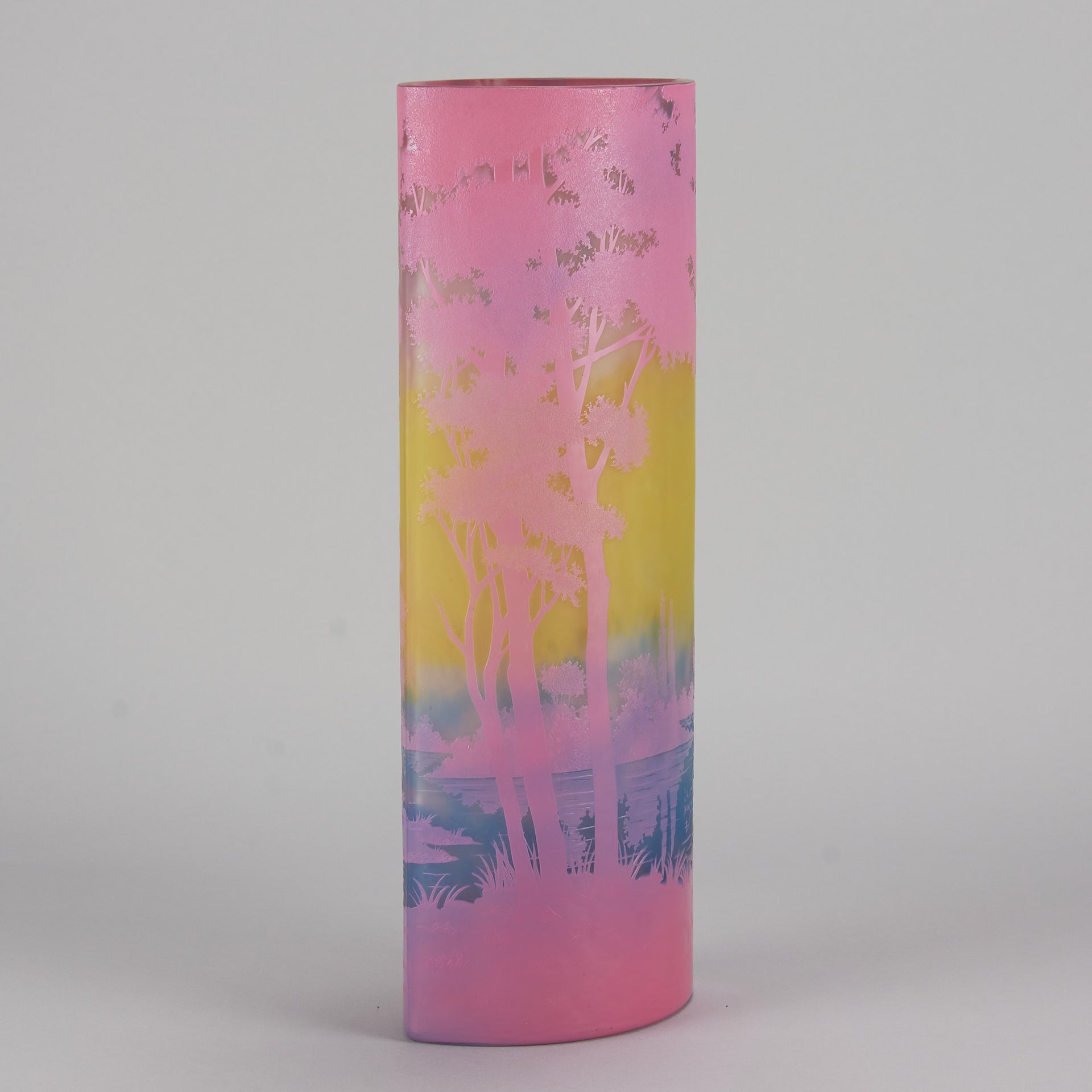 Daum cameo landscape vase