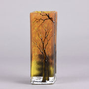 Daum Winter Vase - Art Nouveau Cameo Vase - Hickmet Fine Arts