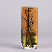 Daum Winter Vase - Art Nouveau Cameo Vase - Hickmet Fine Arts