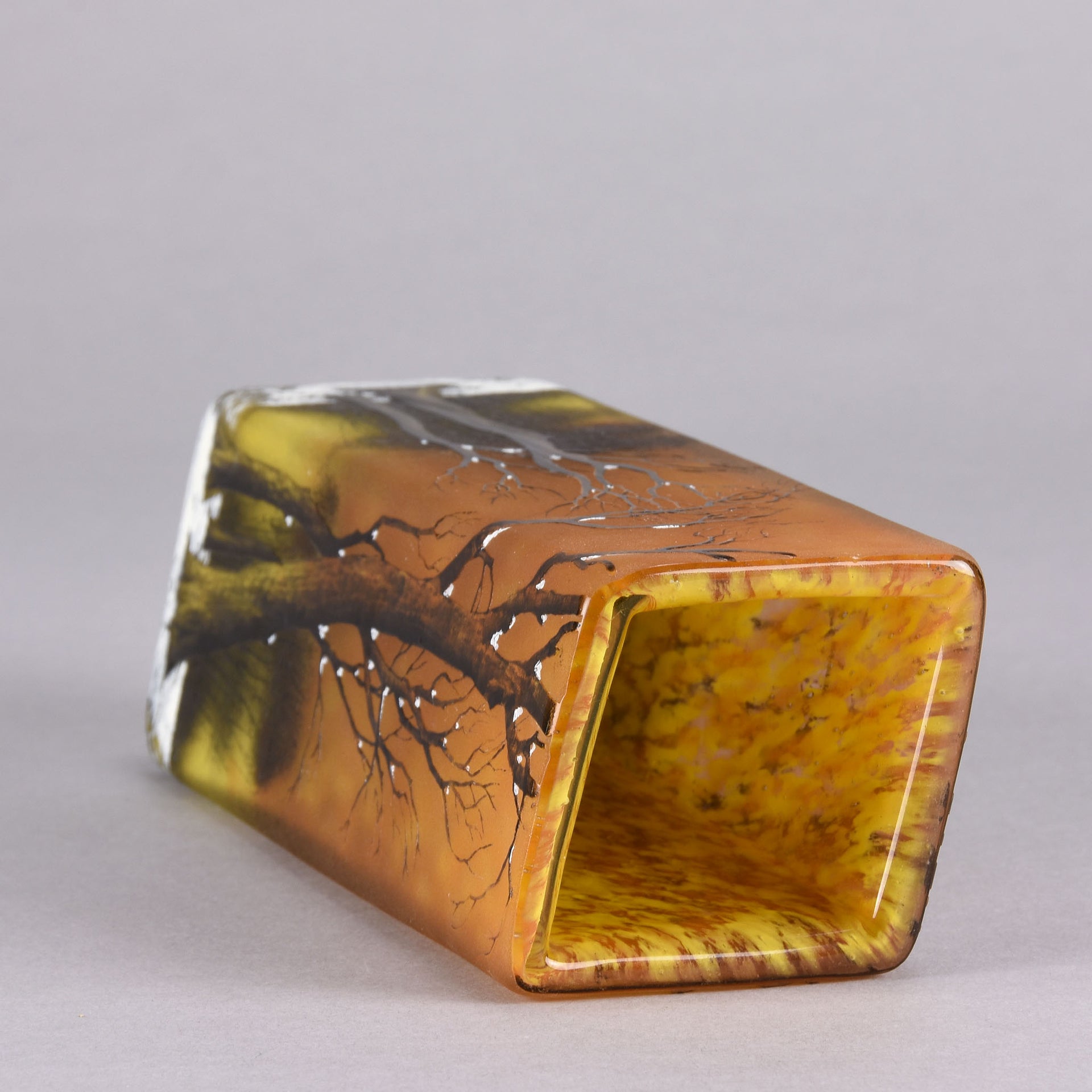 Daum Winter Vase - Art Nouveau Cameo Vase - Hickmet Fine Arts