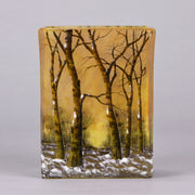Daum Winter Vase - Art Nouveau Cameo Vase - Daum Frères Glass - Art Nouveau Glass - Hickmet Fine Arts