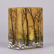 Daum Winter Vase - Art Nouveau Cameo Vase - Daum Frères Glass - Art Nouveau Glass - Hickmet Fine Arts