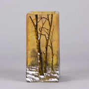 Daum Winter Vase - Art Nouveau Cameo Vase - Daum Frères Glass - Art Nouveau Glass - Hickmet Fine Arts