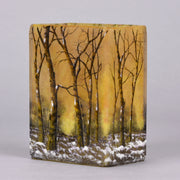 Daum Winter Vase - Art Nouveau Cameo Vase - Daum Frères Glass - Art Nouveau Glass - Hickmet Fine Arts