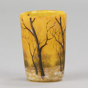 Daum Winter Vase - Art Nouveau Cameo Vase - Hickmet Fine Arts