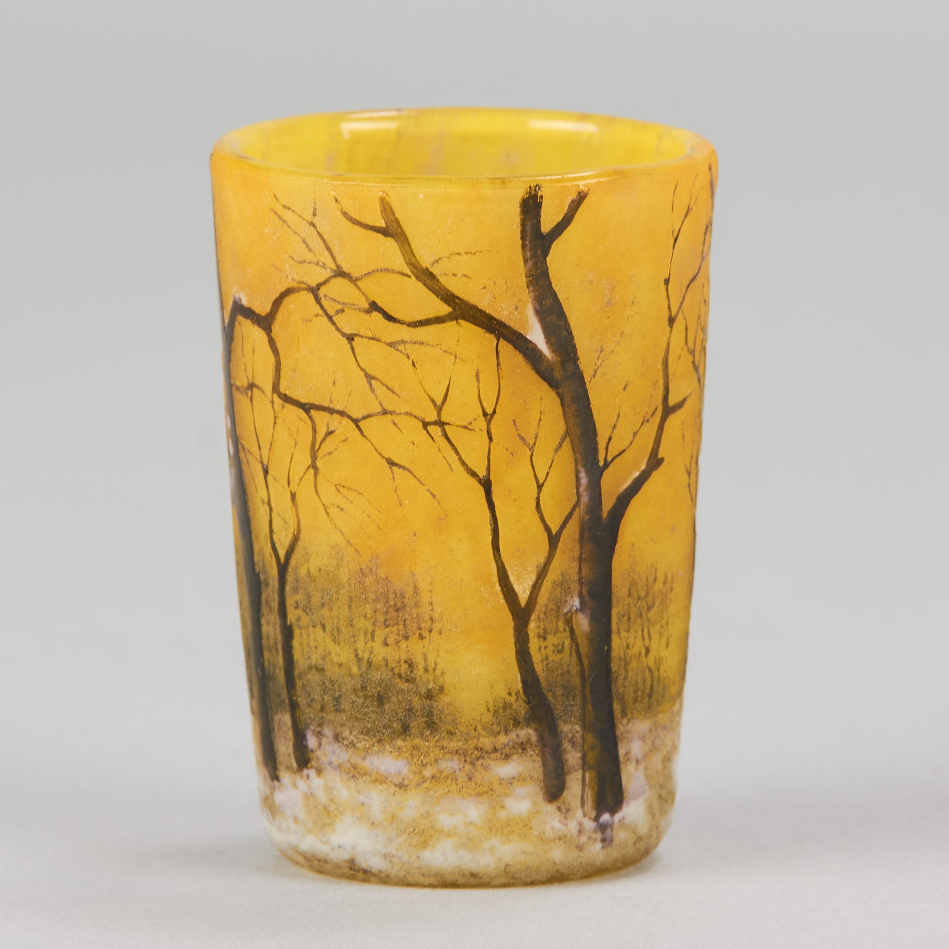 Daum Winter Vase - Art Nouveau Cameo Vase - Hickmet Fine Arts