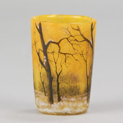 Daum Winter Vase - Art Nouveau Cameo Vase - Hickmet Fine Arts