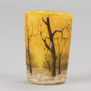 Daum Winter Vase - Art Nouveau Cameo Vase - Hickmet Fine Arts