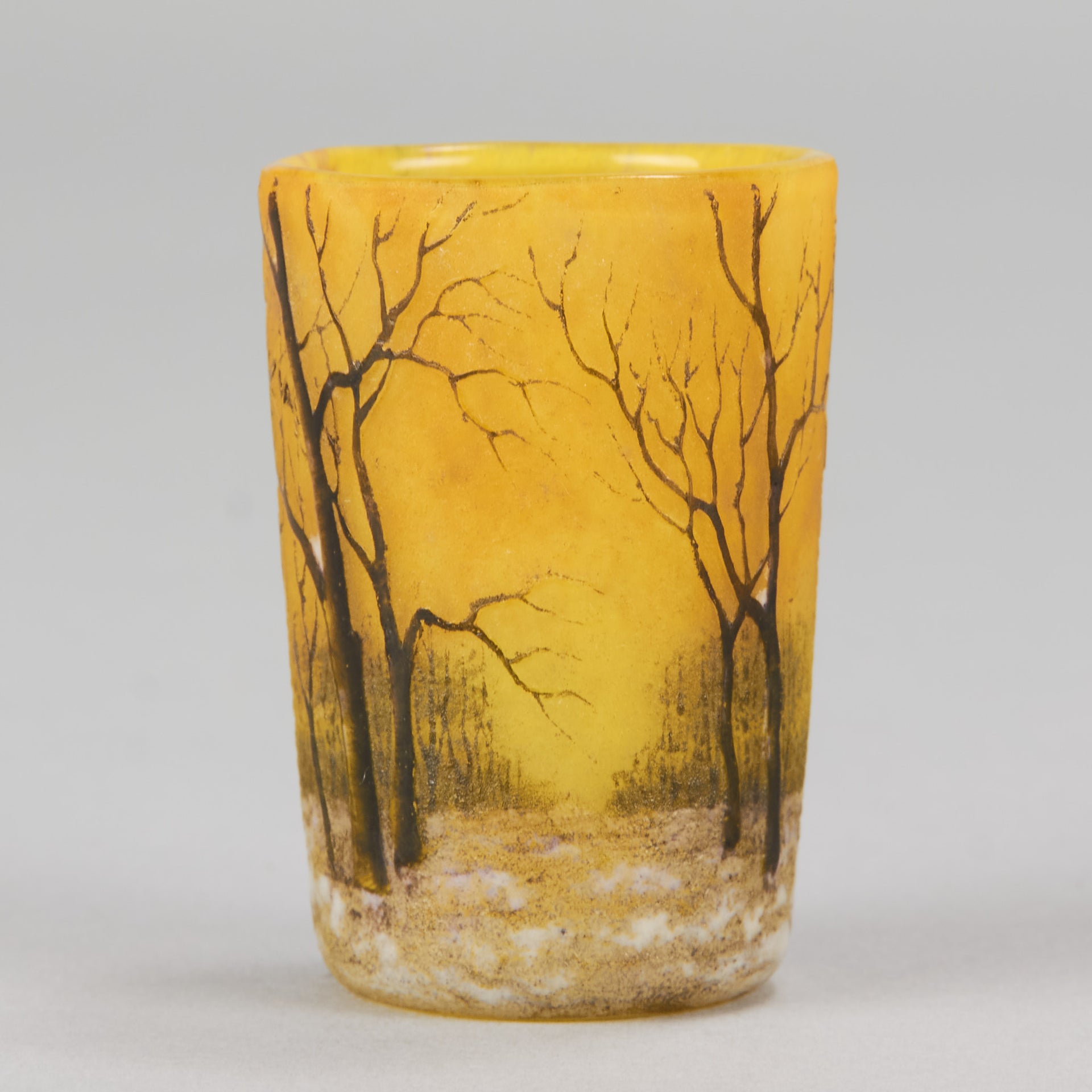 Daum Winter Vase - Art Nouveau Cameo Vase - Hickmet Fine Arts